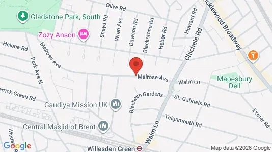 Apartments for rent i London NW2 - kort over placeringen