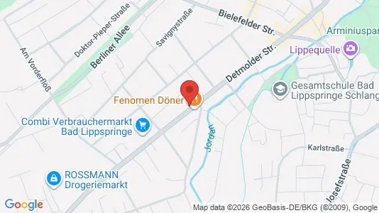 Apartments for rent i Paderborn - kort over placeringen