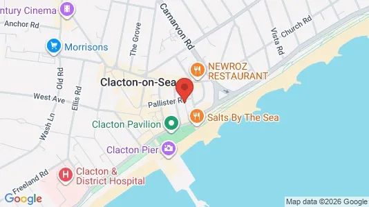 Apartments for rent i Clacton-on-Sea - Essex - kort over placeringen
