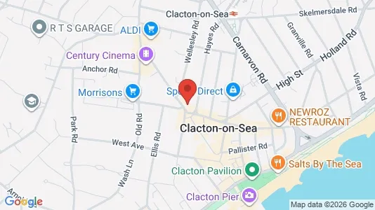 Apartments for rent i Clacton-on-Sea - Essex - kort over placeringen
