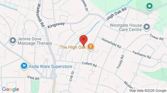 Apartments for rent i Ware - Hertfordshire - kort over placeringen