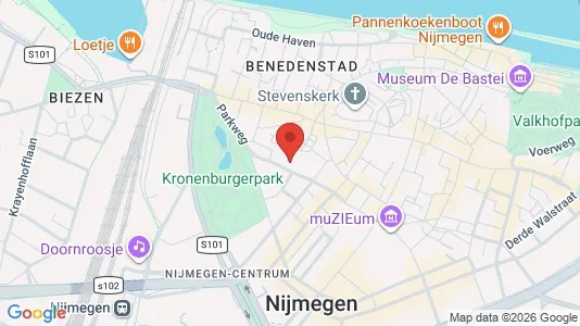 Apartments for rent i Nijmegen - kort over placeringen