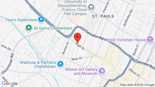 Apartments for rent i Cheltenham - Gloucestershire - kort over placeringen