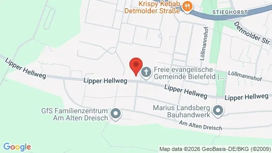 Rooms for rent i Bielefeld - kort over placeringen