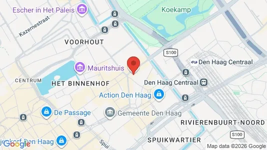 Apartments for rent i The Hague Centrum - kort over placeringen