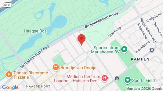Apartments for rent i The Hague Haagse Hout - kort over placeringen