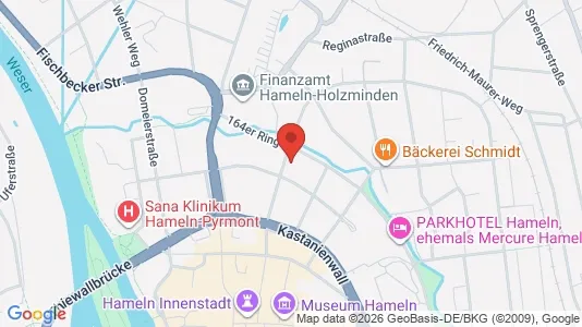 Apartments for rent i Hameln-Pyrmont - kort over placeringen