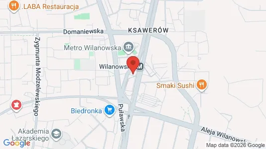 Apartments for rent i Warszawa Wawer - kort over placeringen