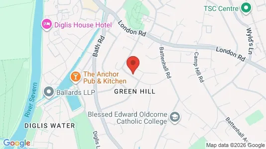 Apartments for rent i Worcester - Worcestershire - kort over placeringen