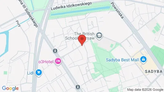 Apartments for rent i Warszawa Mokotów - kort over placeringen