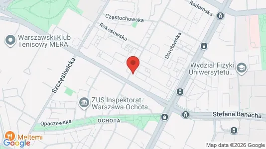 Apartments for rent i Warszawa Ochota - kort over placeringen