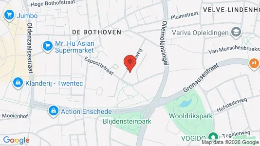 Apartments for rent i Enschede - kort over placeringen