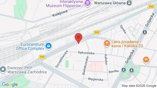 Apartments for rent i Warszawa Wawer - kort over placeringen