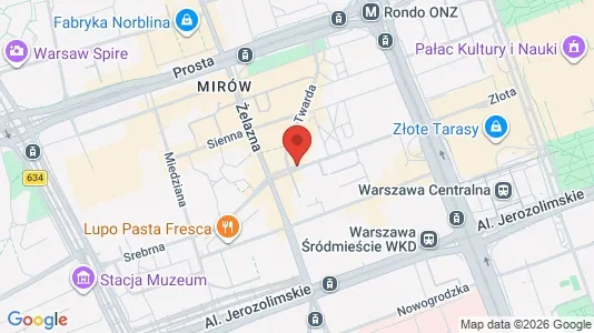 Apartments for rent i Warszawa Wola - kort over placeringen