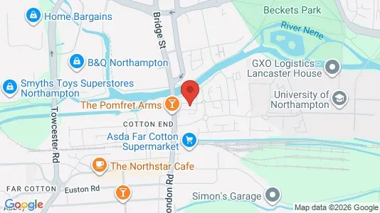 Apartments for rent i Northampton - Northamptonshire - kort over placeringen