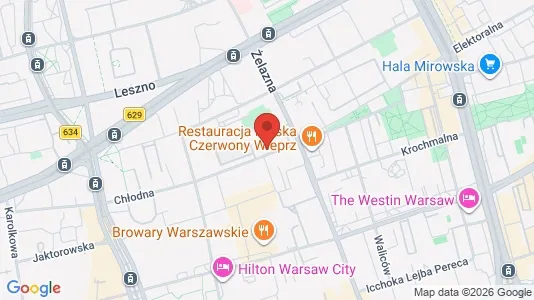 Apartments for rent i Warszawa Wola - kort over placeringen