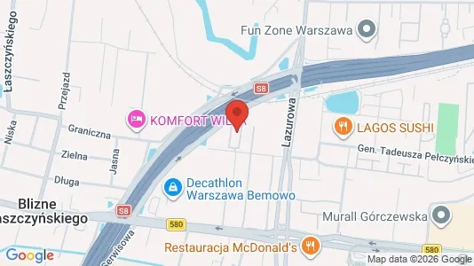 Apartments for rent i Warszawa Bemowo - kort over placeringen