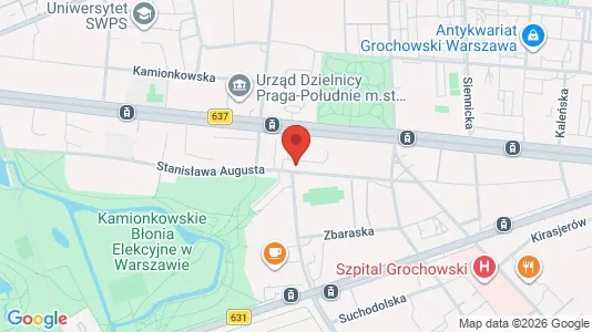 Apartments for rent i Warszawa Praga-Południe - kort over placeringen
