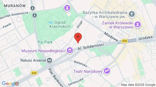 Apartments for rent i Warszawa Wawer - kort over placeringen