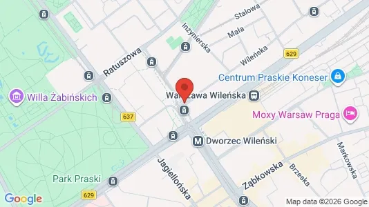 Apartments for rent i Warszawa Praga-Północ - kort over placeringen
