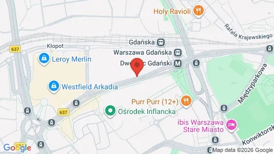 Apartments for rent i Warszawa Śródmieście - kort over placeringen