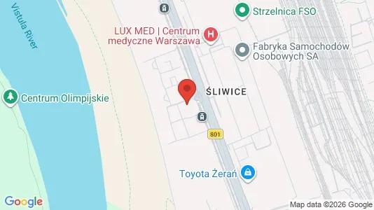 Apartments for rent i Warszawa Wawer - kort over placeringen