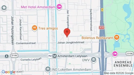 Apartments for rent i Amsterdam Slotervaart - kort over placeringen
