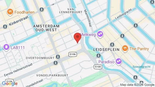 Apartments for rent i Amsterdam Oud-West - kort over placeringen