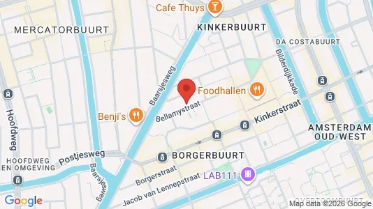 Apartments for rent i Amsterdam Oud-West - kort over placeringen