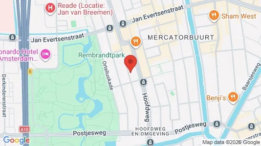 Apartments for rent i Amsterdam De Baarsjes - kort over placeringen