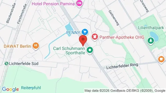 Apartments for rent i Berlin Steglitz-Zehlendorf - kort over placeringen