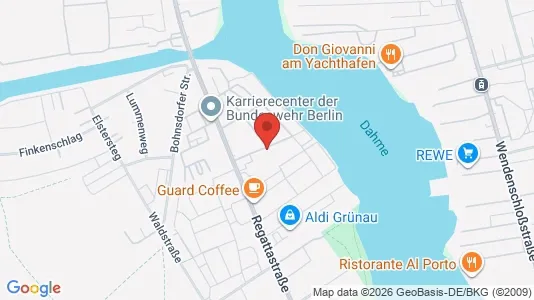 Apartments for rent i Berlin Treptow-Köpenick - kort over placeringen