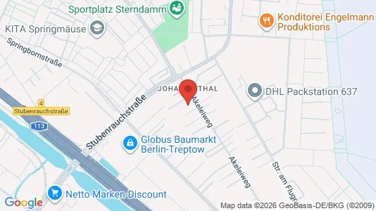 Apartments for rent i Berlin Treptow-Köpenick - kort over placeringen