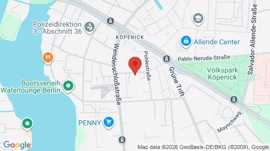 Apartments for rent i Berlin Treptow-Köpenick - kort over placeringen