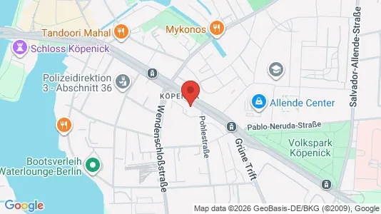 Apartments for rent i Berlin Treptow-Köpenick - kort over placeringen