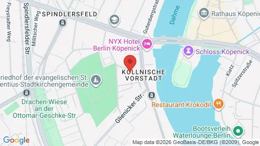 Apartments for rent i Berlin Treptow-Köpenick - kort over placeringen