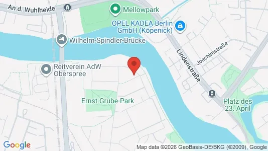 Apartments for rent i Berlin Treptow-Köpenick - kort over placeringen