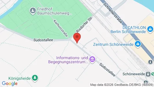 Apartments for rent i Berlin Treptow-Köpenick - kort over placeringen