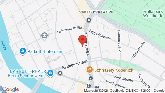 Apartments for rent i Berlin Treptow-Köpenick - kort over placeringen