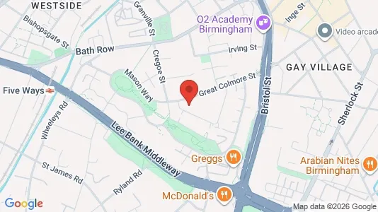 Apartments for rent i Birmingham - West Midlands - kort over placeringen