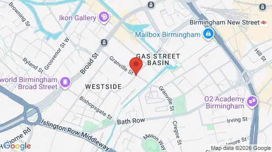 Apartments for rent i Birmingham - West Midlands - kort over placeringen