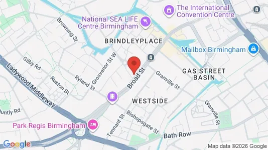 Apartments for rent i Birmingham - West Midlands - kort over placeringen