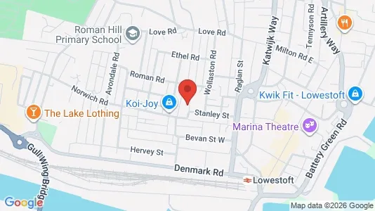 Apartments for rent i Lowestoft - Suffolk - kort over placeringen