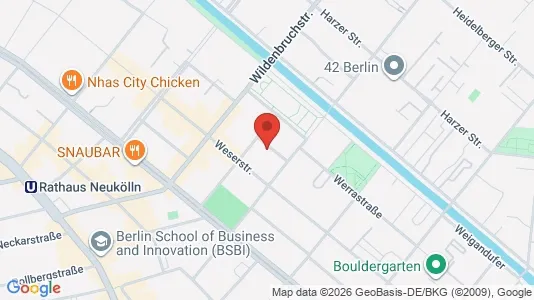 Rooms for rent i Berlin Neukölln - kort over placeringen