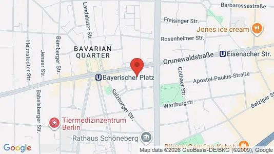 Apartments for rent i Berlin Tempelhof-Schöneberg - kort over placeringen