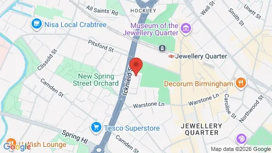 Apartments for rent i Birmingham - West Midlands - kort over placeringen