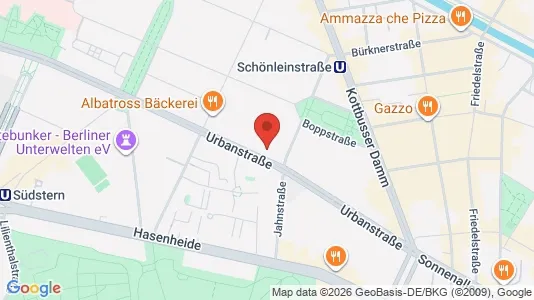 Apartments for rent i Berlin Friedrichshain-Kreuzberg - kort over placeringen