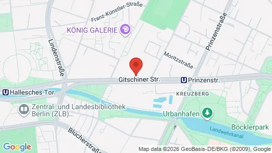 Apartments for rent i Berlin Friedrichshain-Kreuzberg - kort over placeringen