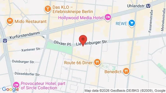 Apartments for rent i Berlin Charlottenburg-Wilmersdorf - kort over placeringen