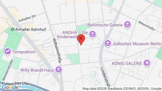 Apartments for rent i Berlin Friedrichshain-Kreuzberg - kort over placeringen